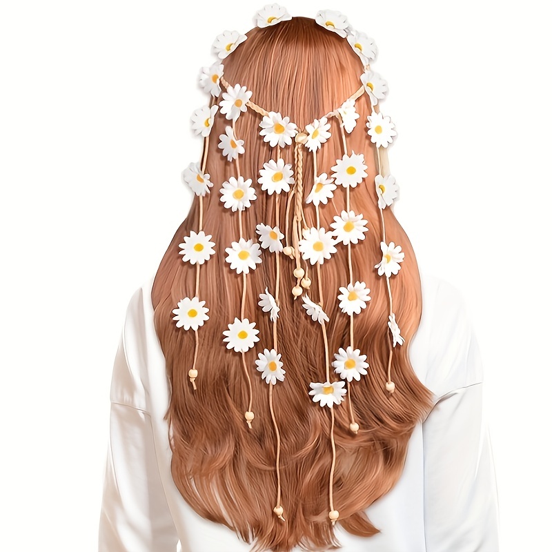Flower hippie headband, flower - Women'S Fashion In The 70S ulasan dan harga