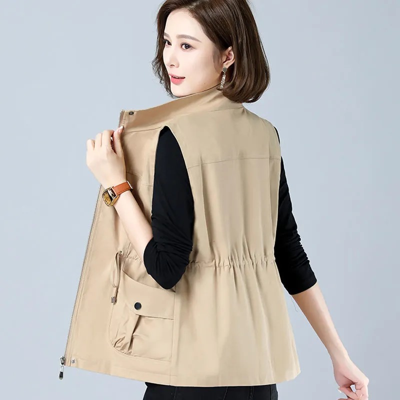 Women's Lightweight Stand Coll - Women'S Fashion Utility Vest ulasan dan harga
